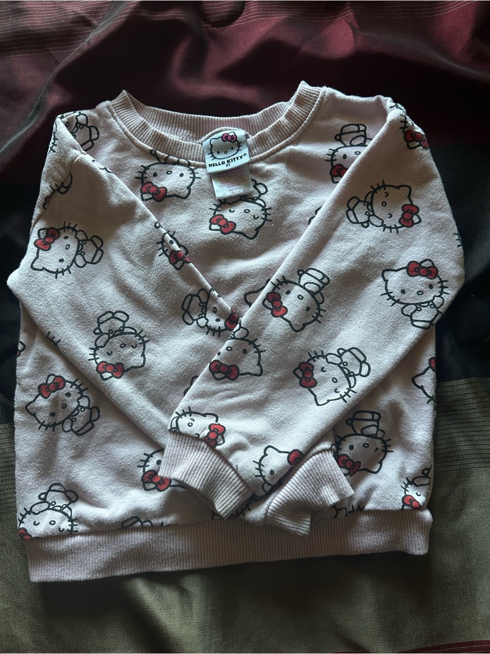 Hello Kitty Pink Graphic Long-Sleeve Top for Kids